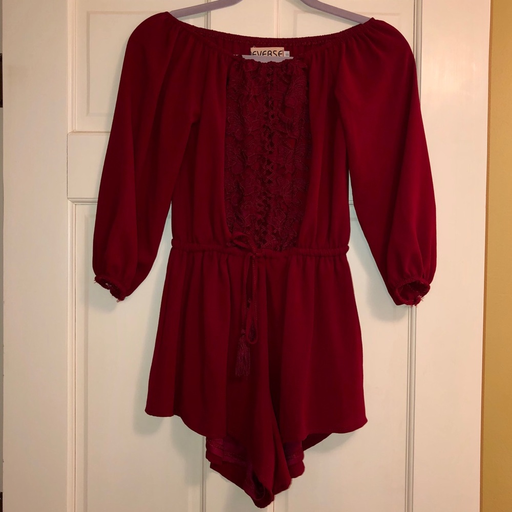 Maroon Romper